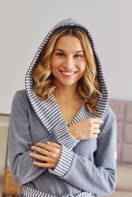 Doctor Nap SWW.7229 Nocna szlafrok, dark grey