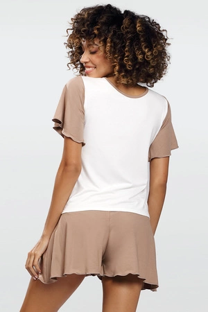 Dkaren Alana Nocna komplet koszulka + szorty, cappuccino