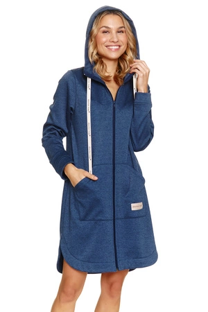 Doctor Nap SMZ.7228 Nocna szlafrok, indigo melange