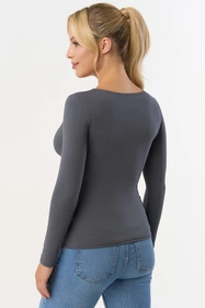 Babell Manati dł.r. Bluzka klasyczna, stalowy