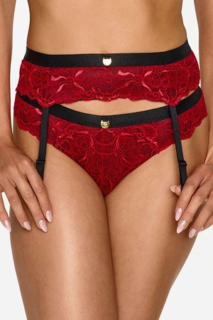 Lupo 2634/35 Pas do pończoch niski, czerwony