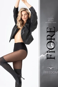 Fiore Cozy 40 DEN G6067 Wyrób pończoszniczy rajstopy, grey