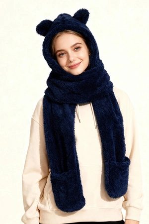 Vivisence 70107 Nakrycie głowy kaptur, granatowy