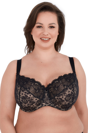 Gaia 534M Chantal Biustonosz mi�kki, czarny a�ur