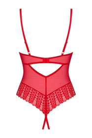 Obsessive Ingridia crotchless teddy Body sexy, czerwony