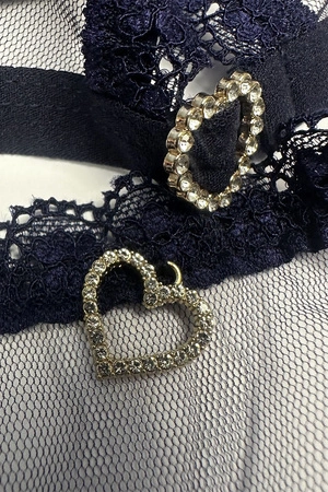 Passion Belissana set Nocna komplet biustonosz + stringi, blue