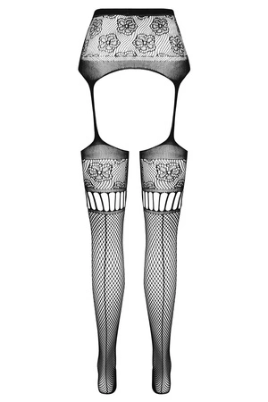 Passion S030 Wyrób pończoszniczy pończochy z pasem, black