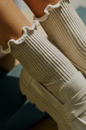 Gabriella Nana code 577 Wyrób pończoszniczy skarpetki, cream