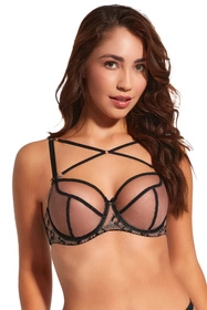 Bella Misteria 42-87 Czarna Pantera Biustonosz miękki, czarny