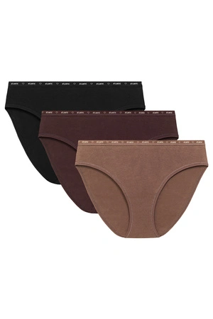 Atlantic 3CLP-010B 3-pack Majtki figi, cappucino/czekoladowy/czarny