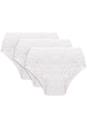 Vivisence 4008 3-pack Majtki wysokie figi, bia�y