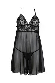 Avanua Leslie chemise Nocna komplet koszulka + stringi, black