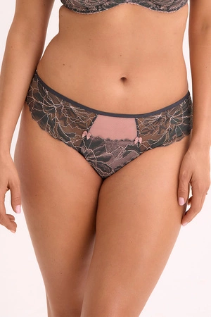 Gaia 1318B Priya Majtki brazyliany, grafitowo-różowy