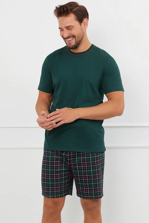 Italian Fashion Fogo kr.r. kr.sp. Nocna piżama, zielony/druk