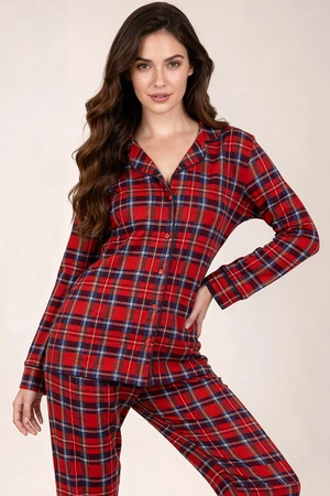 Vivisence 2067 Nocna piżama, czerwony-krata