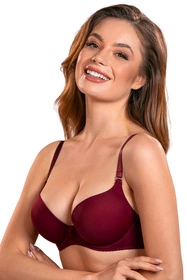 Vivisence 1041 Biustonosz push-up, bordowy