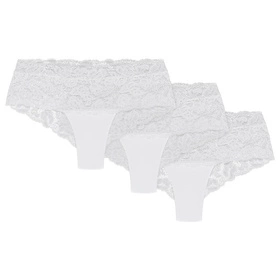 Wol-Bar Nova 3-pak Majtki szorty, biały