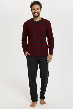 Italian Fashion Eliasz dł.r. dł.sp. Nocna piżama, druk/czarny