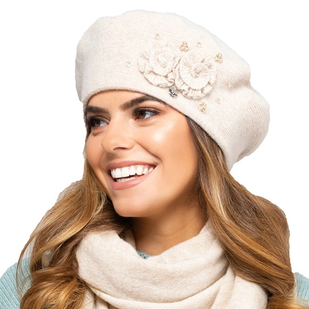Kamea Barcelona Nakrycie głowy beret, beżowy