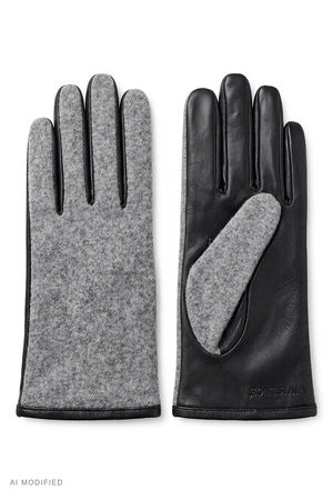 Vivisence 7221 Rękawiczki dzianinowe, grey-black