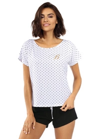 Lorin P-1522 Nocna piżama, biały/czarny