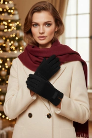 Vivisence 7213 Rękawiczki dzianinowe, black