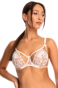 Bella Misteria 36-74 Klasyczna Elegancja Biustonosz miękki, beżowo-biały