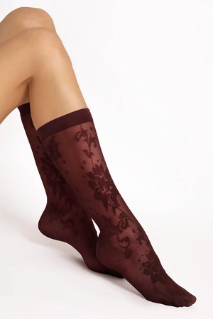 Fiore Shari 30 DEN G1204 Wyrób pończoszniczy skarpetki, oxblood