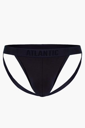 Atlantic MP-1571 Jock strap Majtki slipy otwarte, granatowy
