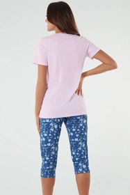 Italian Fashion Lady kr.r. sp.3/4 Nocna piżama, róż/druk