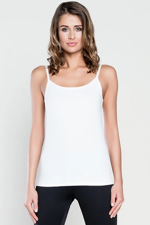 Italian Fashion Ibiza ws.r. Koszulka na ramiączkach, biały