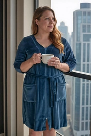 Vivisence 5011 Nocna szlafrok, ciemny turkus