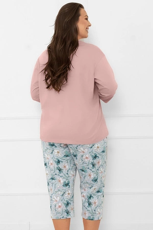 Italian Fashion Perlis r.3/4 sp.3/4 Nocna piżama, róż pudrowy/druk