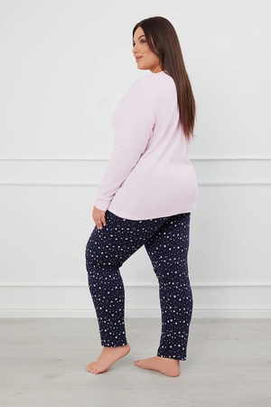 Italian Fashion Libra dł.r. dł.sp. Nocna piżama, róż/druk