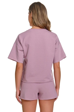 Doctor Nap SET.7450 Nocna komplet top + szorty, misty rose