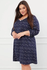 Italian Fashion Arugia r.3/4 Nocna koszula, druk/granat