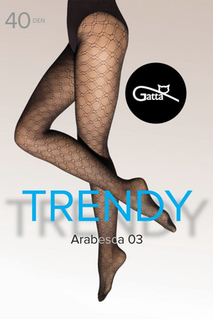 Gatta Arabesca 03 40 DEN Wyr�b po�czoszniczy rajstopy, nero