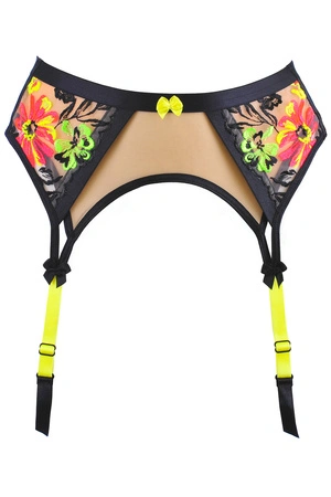 Axami V-11832 Pas do pończoch niski, wzór-czarny