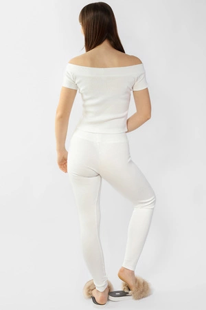 Dkaren Bayo-Kpl Komplet legginsy + bluzka, ecru