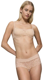 Triumph 10219845 Body Make-Up Illusion Lace Balconette Biustonosz balkonetka, 00NZ-nude beige