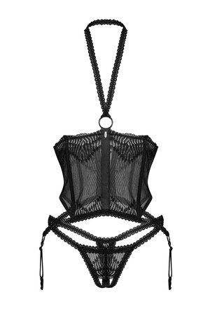 Obsessive Alliane corset & thong Gorset sexy, black
