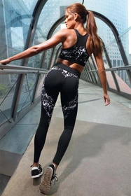 Reviver L9045/0 Legginsy fitness, czarny