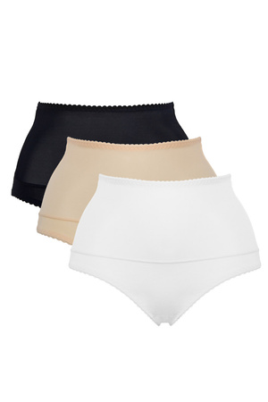 Mitex Iga Maxi 3-pak Majtki figi modeluj�ce, czarny/bia�y/be�