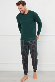 Italian Fashion Fogo dł.r. dł.sp. Nocna piżama, zielony/druk