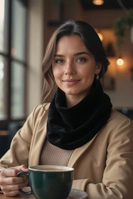 Vivisence 7109 Szalik lub apaszka komin, czarny