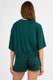Dkaren DK-K-B19 Nocna komplet koszulka + szorty, zielony
