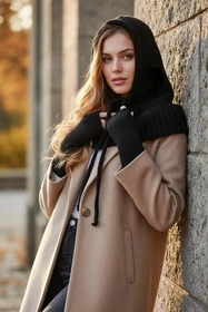 Vivisence 70110 Nakrycie głowy kaptur, czarny