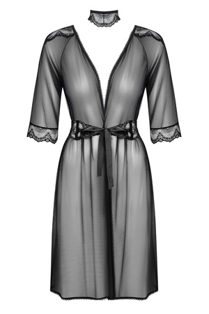 Obsessive Lucita peignoir Nocna peniuar, czarny