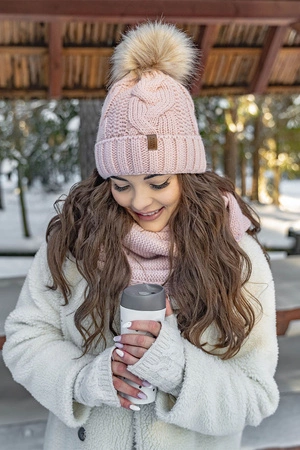 Vivisence 7014 Nakrycie głowy czapka, pudrowy róż