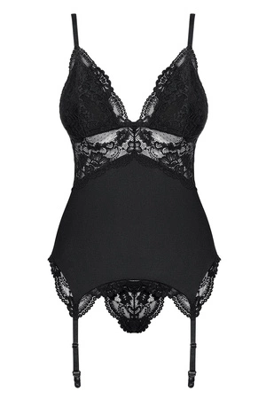 Obsessive 810-COR-1 Gorset sexy, czarny